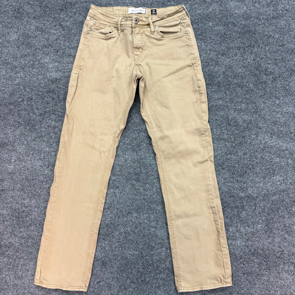 DEPARTWEST Mens 30W 32L Beige Seeker Straight Leg‎ Casual Pants